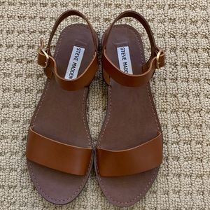 Steve Madden Donddi Sandals, 7M, Tan Leather
